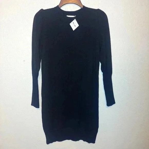 Lush Dresses & Skirts - NWT Lush Black June Puff Sleeve Sweater Dress Size Small